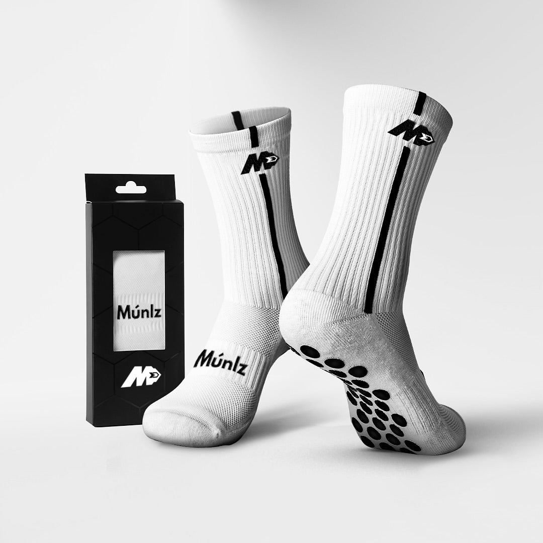 Premium Anti-Slip Grip Socks - Classic White | Non-Skid Slipper Socks for Men & Women