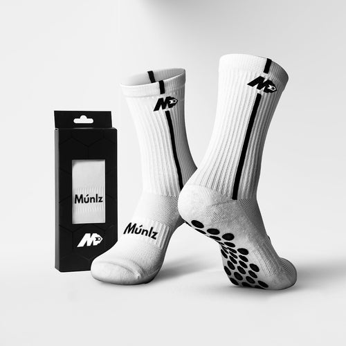 Premium Anti-Slip Grip Socks - Classic White | Non-Skid Slipper Socks for Men & Women